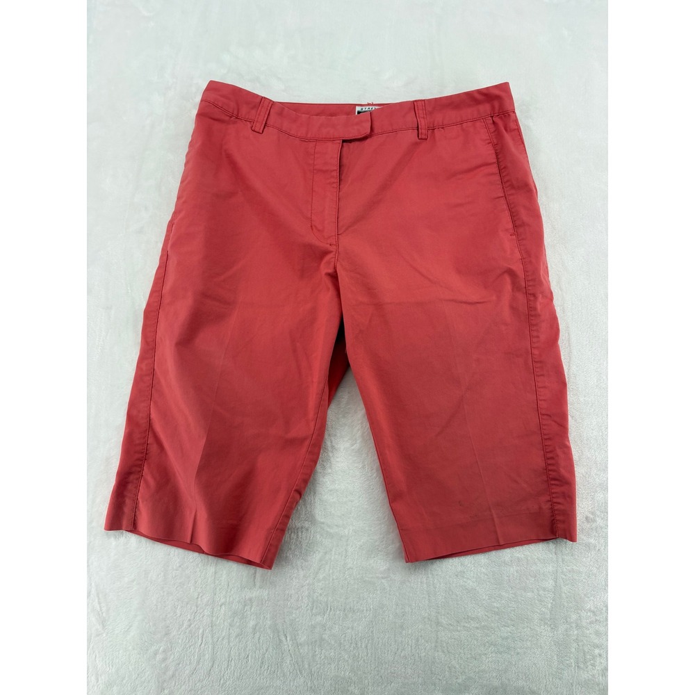 Adidas Shorts Womens 12 Bermuda Shorts Coral Red Stretch Golf Athletic Casual